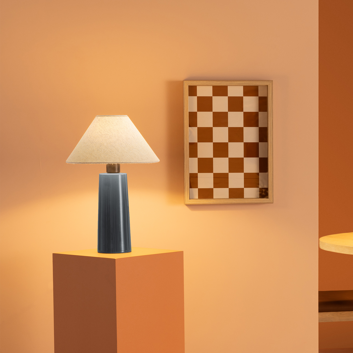 Amaya Table Lamp Blue & Matte Black - 1471