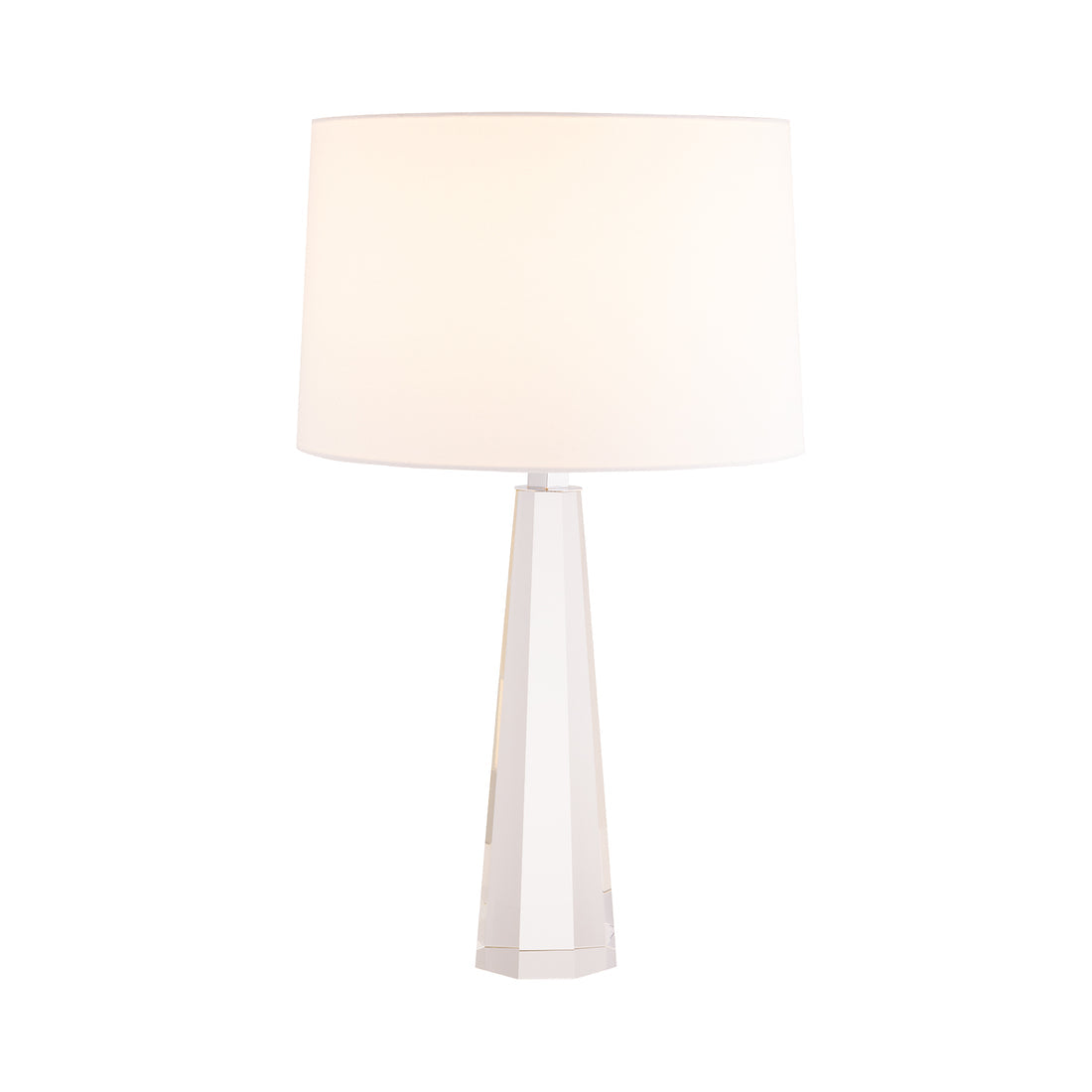 Calista Table Lamp Polished Silver & White - 1491