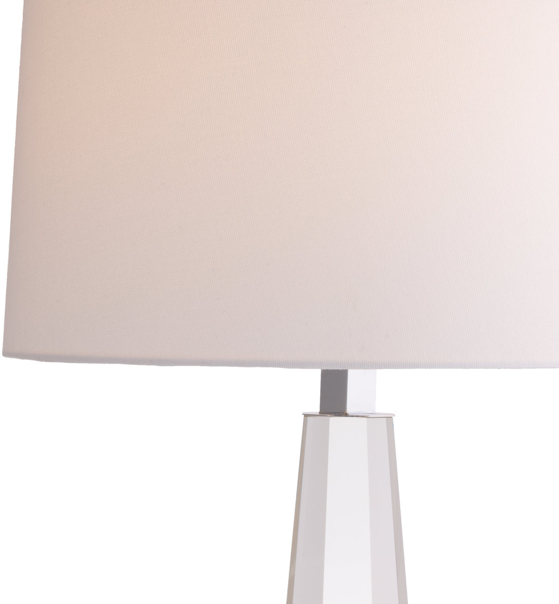 Calista Table Lamp Polished Silver & White - 1491