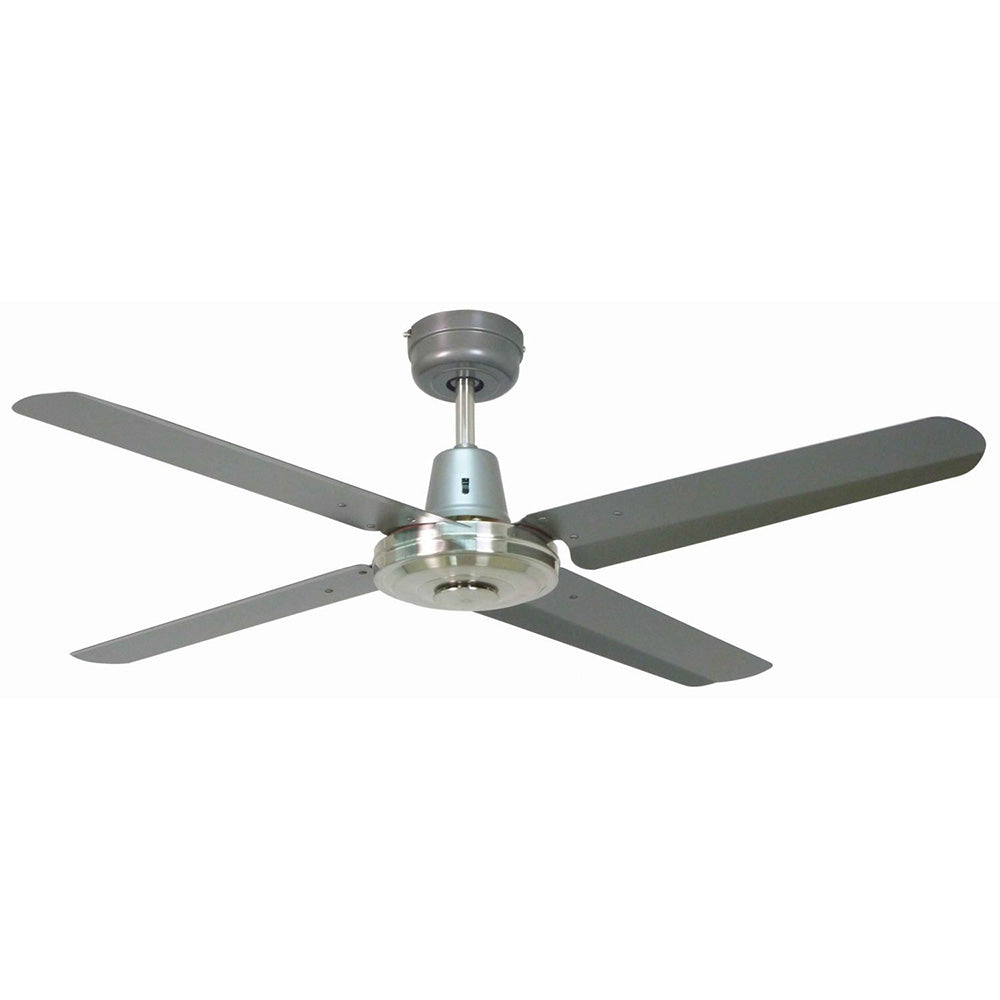 Swift AC Ceiling Fan 52" Brushed Chrome With Titanium Metal Blades - FC010134TT