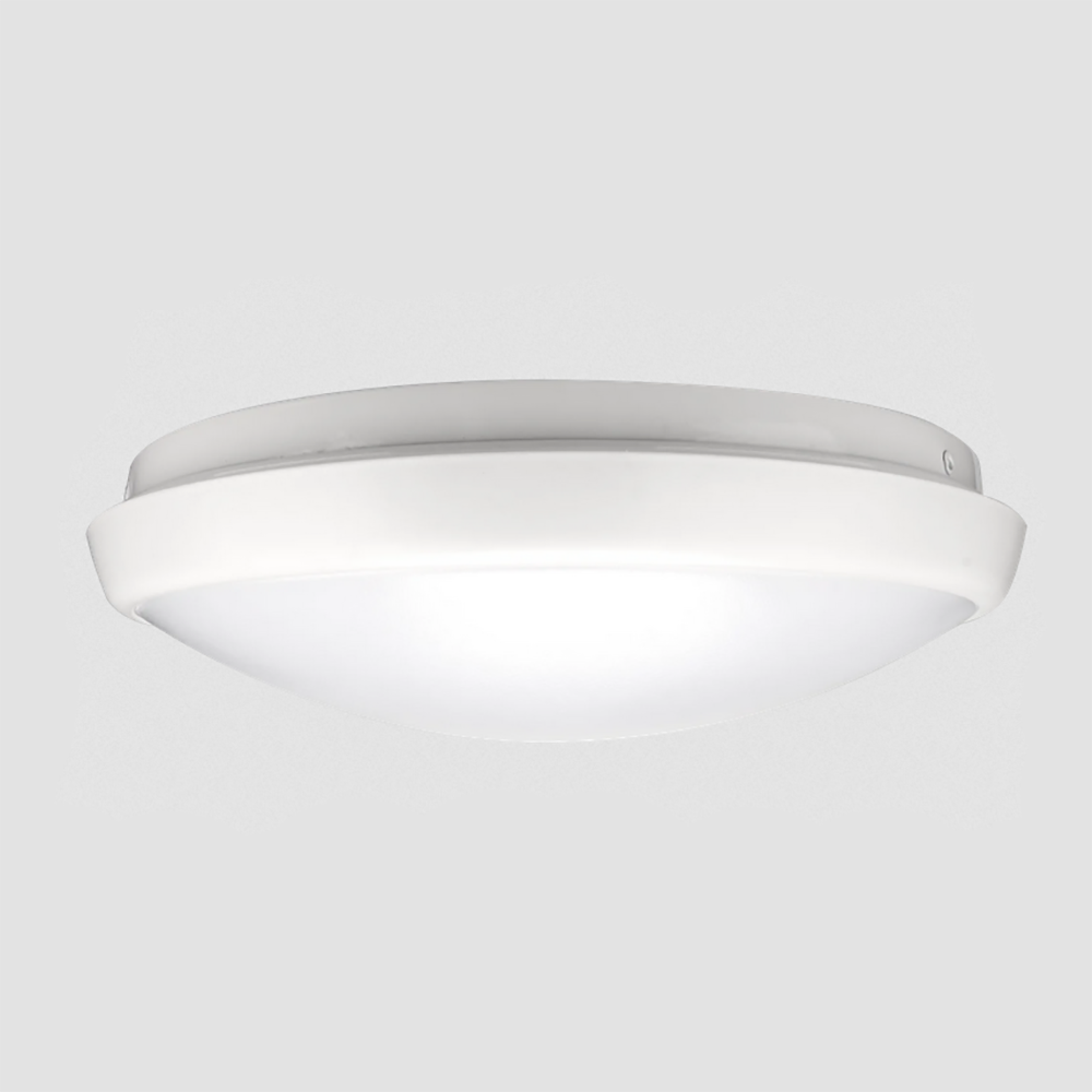 Buy LED Oyster Lights Australia Round LED Oyster Light 15W White Aluminium 3 CCT - AC1020/15W/WH/TC
