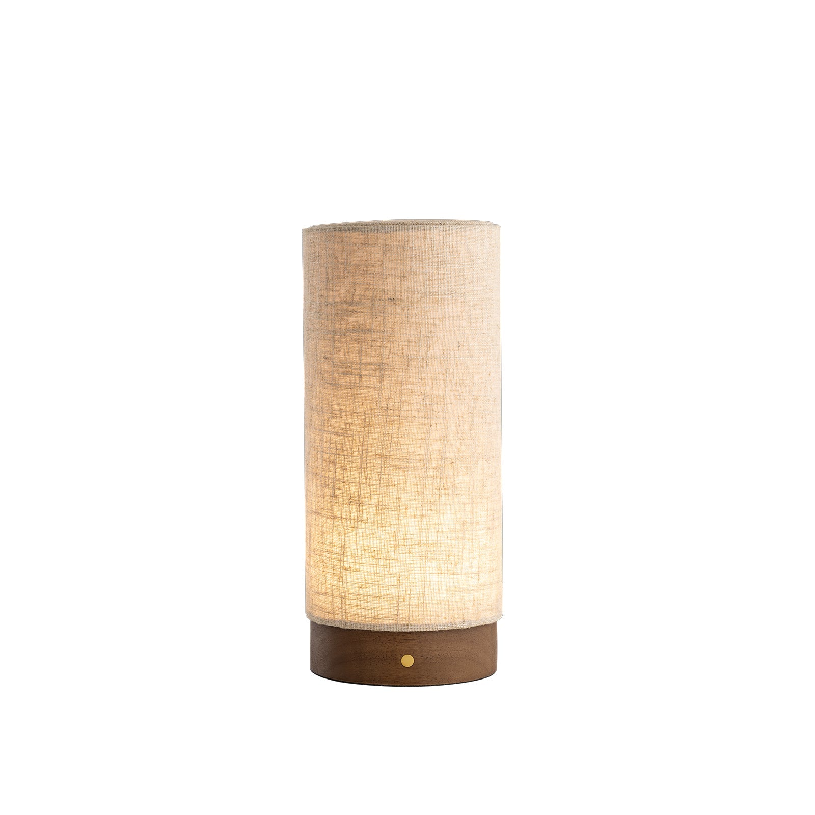 Loom LED Rechargeable Table Lamp 3.7W Tri Colour Walnut & Natural Linen - 1609LIN