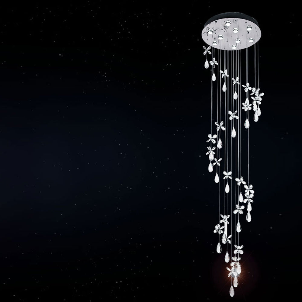 Buy Pendant Lights Australia Paradis 9 Light Pendant Chrome, Clear PARADIS PE251-CH