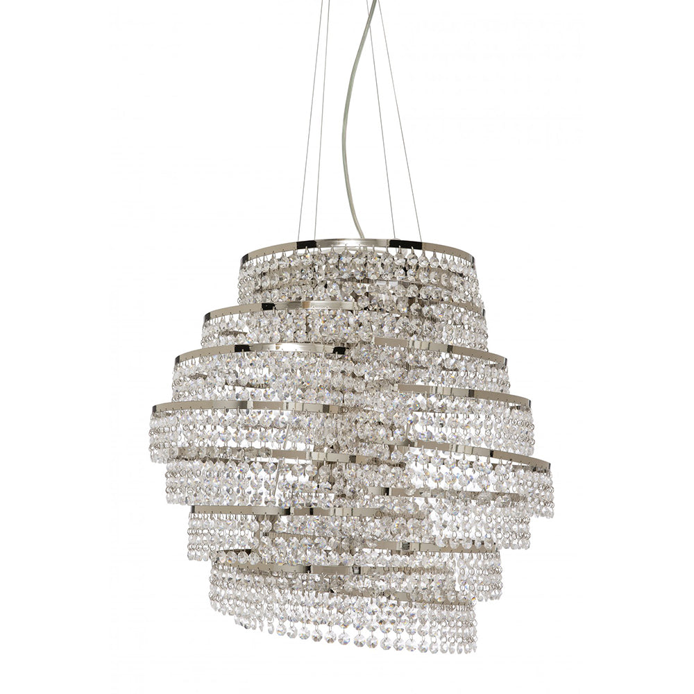 Buy Chandeliers Australia Fiorentino Lighting - DNA 6 Light Crystal Chandelier Chrome