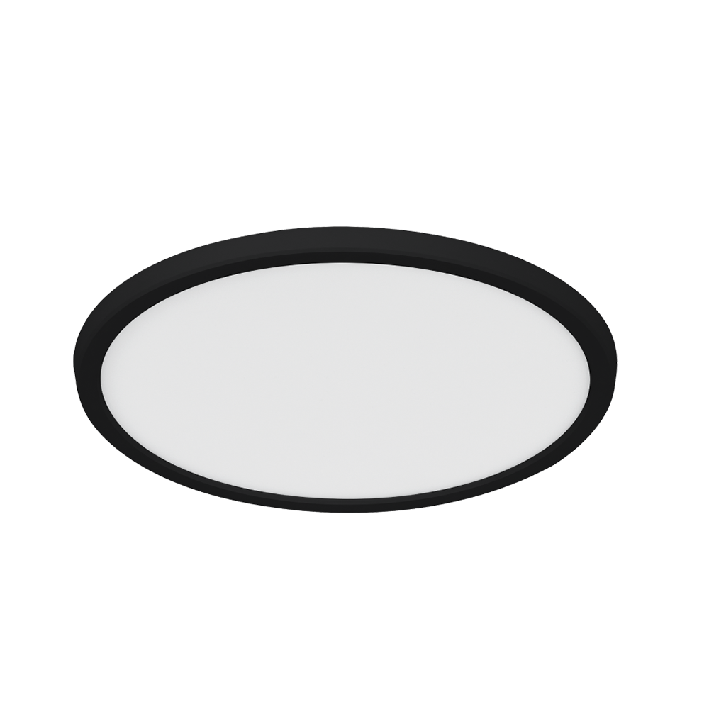 Buy LED Oyster Lights Australia Ultrathin LED Oyster Light Black Polycarbonate 3CCT- 181007BK