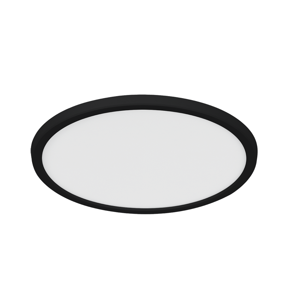 Ultrathin LED Oyster Light Black Polycarbonate 3CCT- 181007BK