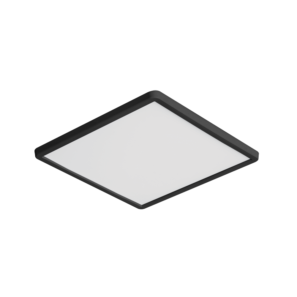 Buy Surface Mounted Downlights Australia Ultrathin Square Surface Mounted Downlight Black Polycarbonate 5CCT - 181009BK