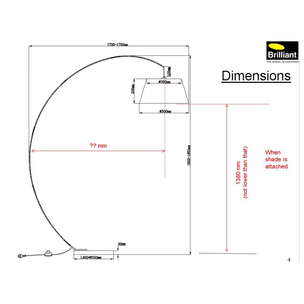 Buy Floor Lamps Australia Saint Louis Arched Floor Lamp White - 18983/05