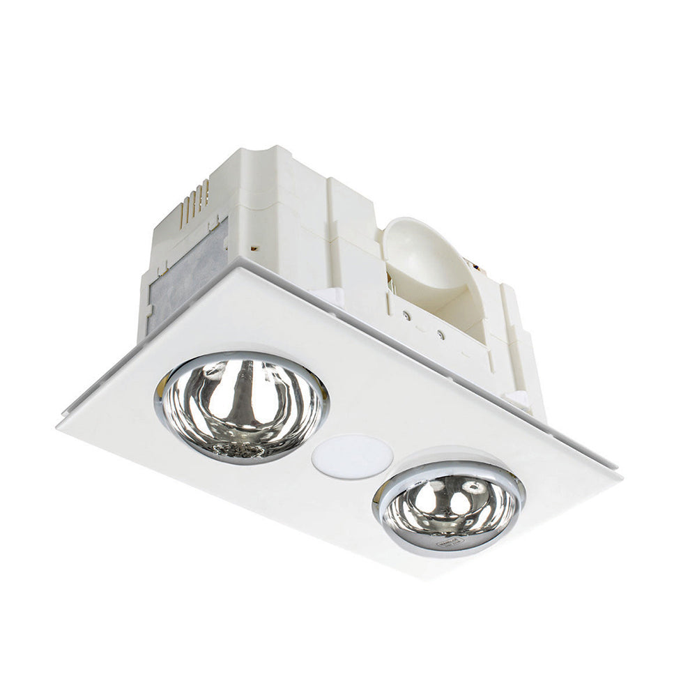 Buy 3 In 1 Bathroom Heaters Australia Horizon 2+1 Light 3-In-1 Bathroom Mate White - 19847/05