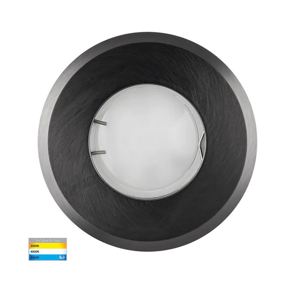 Buy Outdoor Step Lights Australia Ollo Outdoor Step Light 12V Graphite Brass 3CCT - HV19022T-GPH