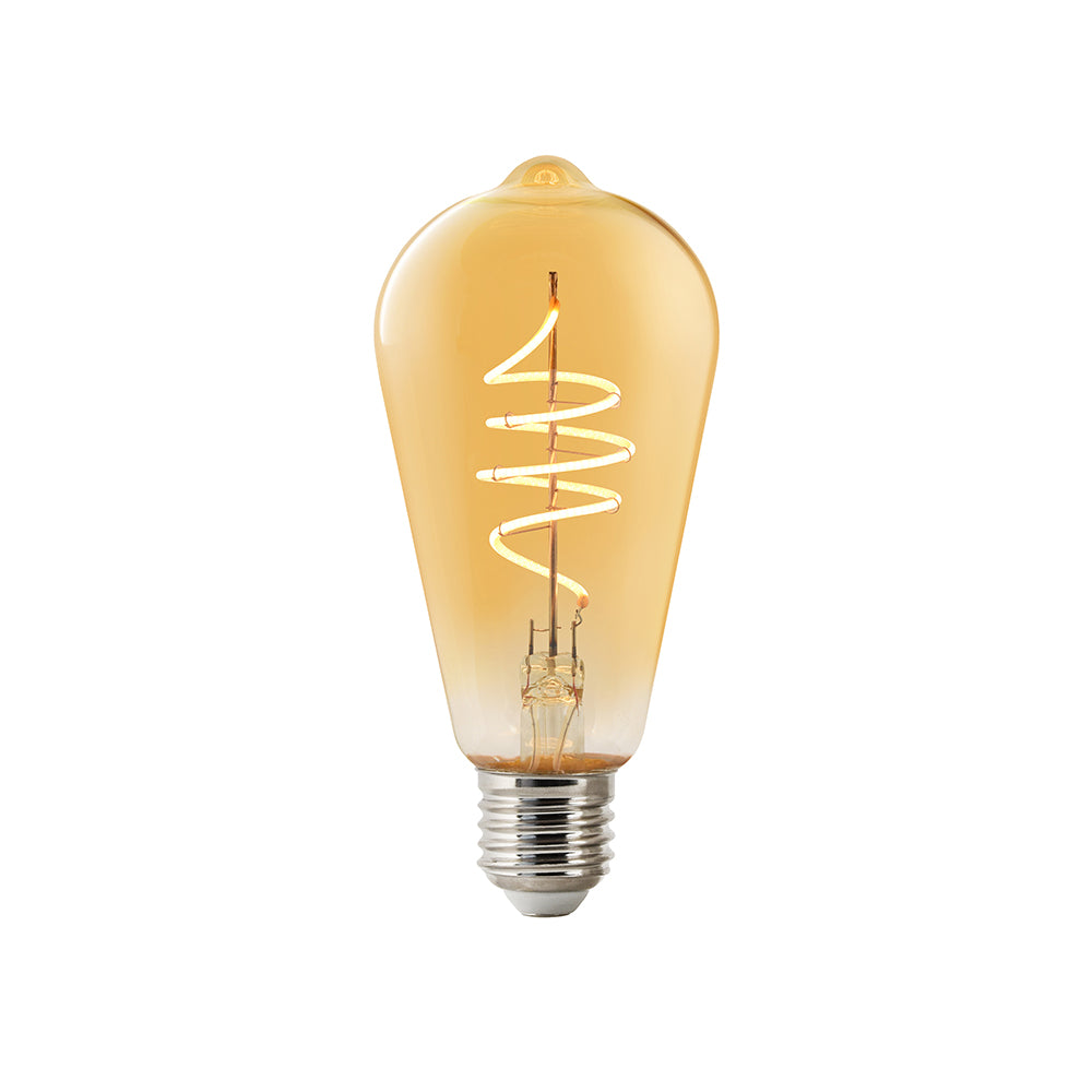 Buy Smart LED Globes Australia ST64 Smart LED Globe ES 240V 4.7W Amber Plastic 2200K - 2170112747