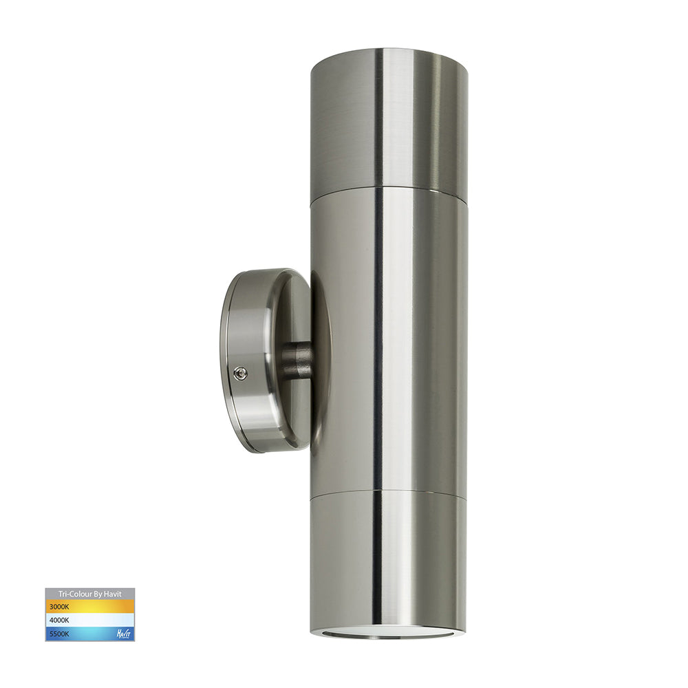 Buy Up / Down Wall Lights Australia Tivah Up & Down Wall 2 Lights 316 Stainless Steel 3CCT - HV1005T