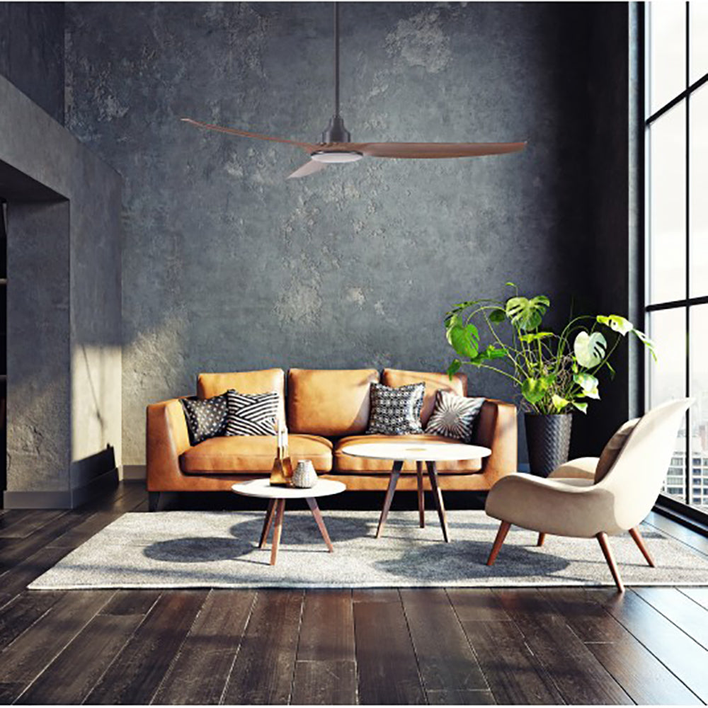 Buy DC Ceiling Fans With Light Australia SKYFAN DC Ceiling Fan 60" Teak with LED - SKY1503TK-L