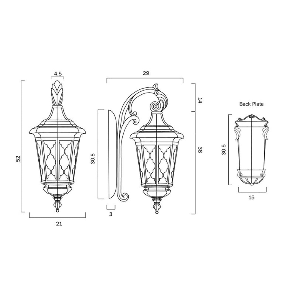 Buy Outdoor Wall Lanterns Australia Brinley 1 Light Wall Light Small IP44 Black & Bubble Glass - BRINLEY EX28-BK