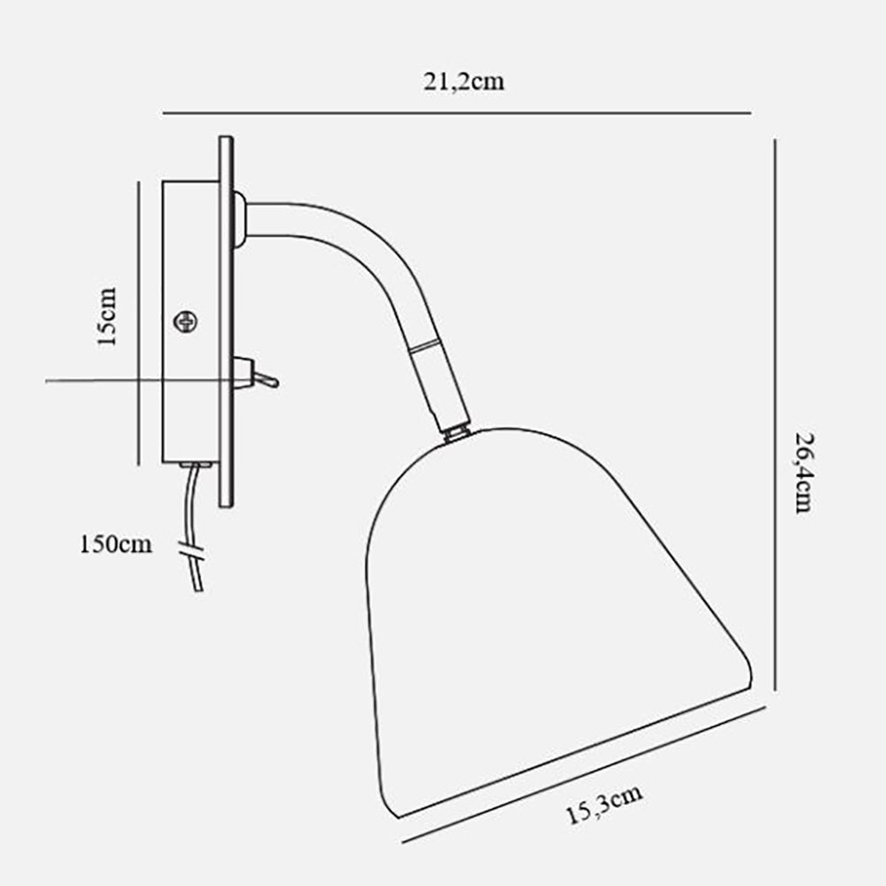 Buy Bedside Reading Lights Australia Fleur Bedside Reading Light Beige Metal - 2112101001