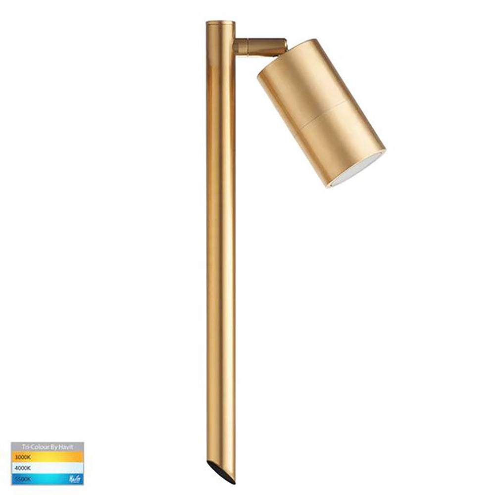 Tivah Pathway Light H405mm 12V Solid Brass 3CCT - HV1407T-BR