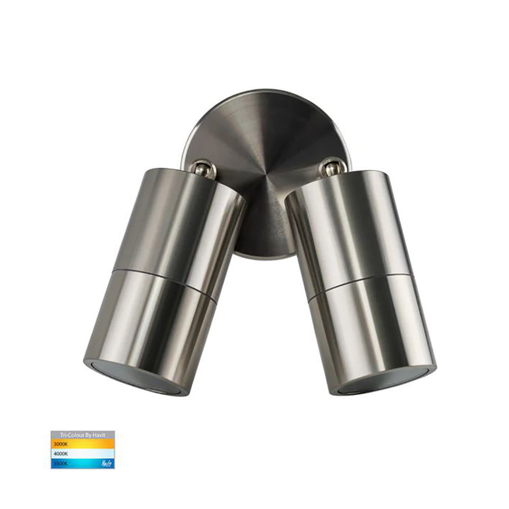 Buy Exterior Spotlights Australia Tivah Exterior 2 Spotlights Adjustable 12V Titanium Aluminium 3CCT - HV1387MR16T