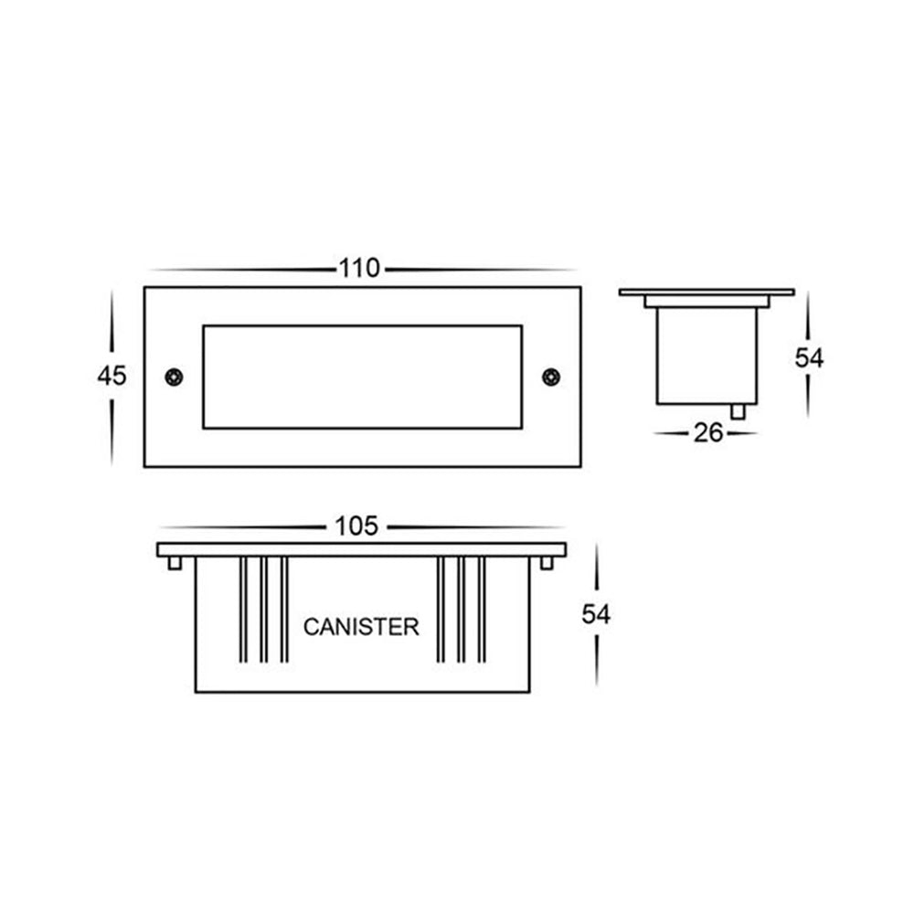 Buy Brick Lights Australia Bata Brick Light 12V 3W White Stainless Steel 3CCT - HV3007T-WHT-12V
