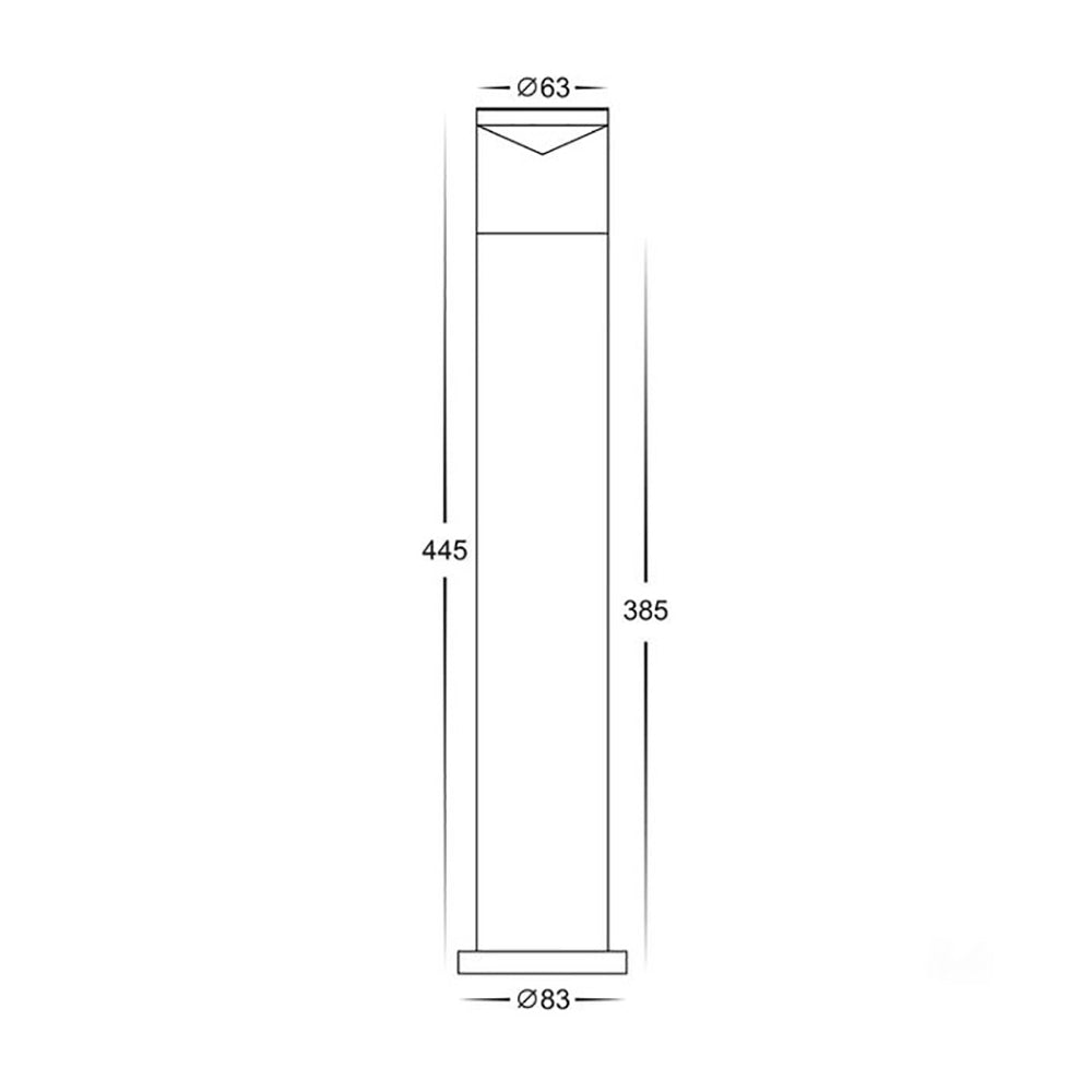 Buy Bollard Lights Australia Bollard Light 12V White Aluminium 3CCT - HV1602T-WHT