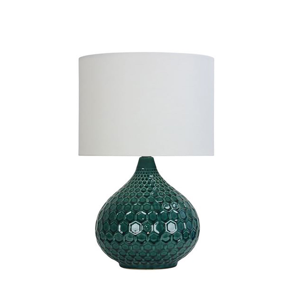 Buy Floor Lamps Australia Ridley Floor Lamp White Cotton Teal Ceramic - OL94524