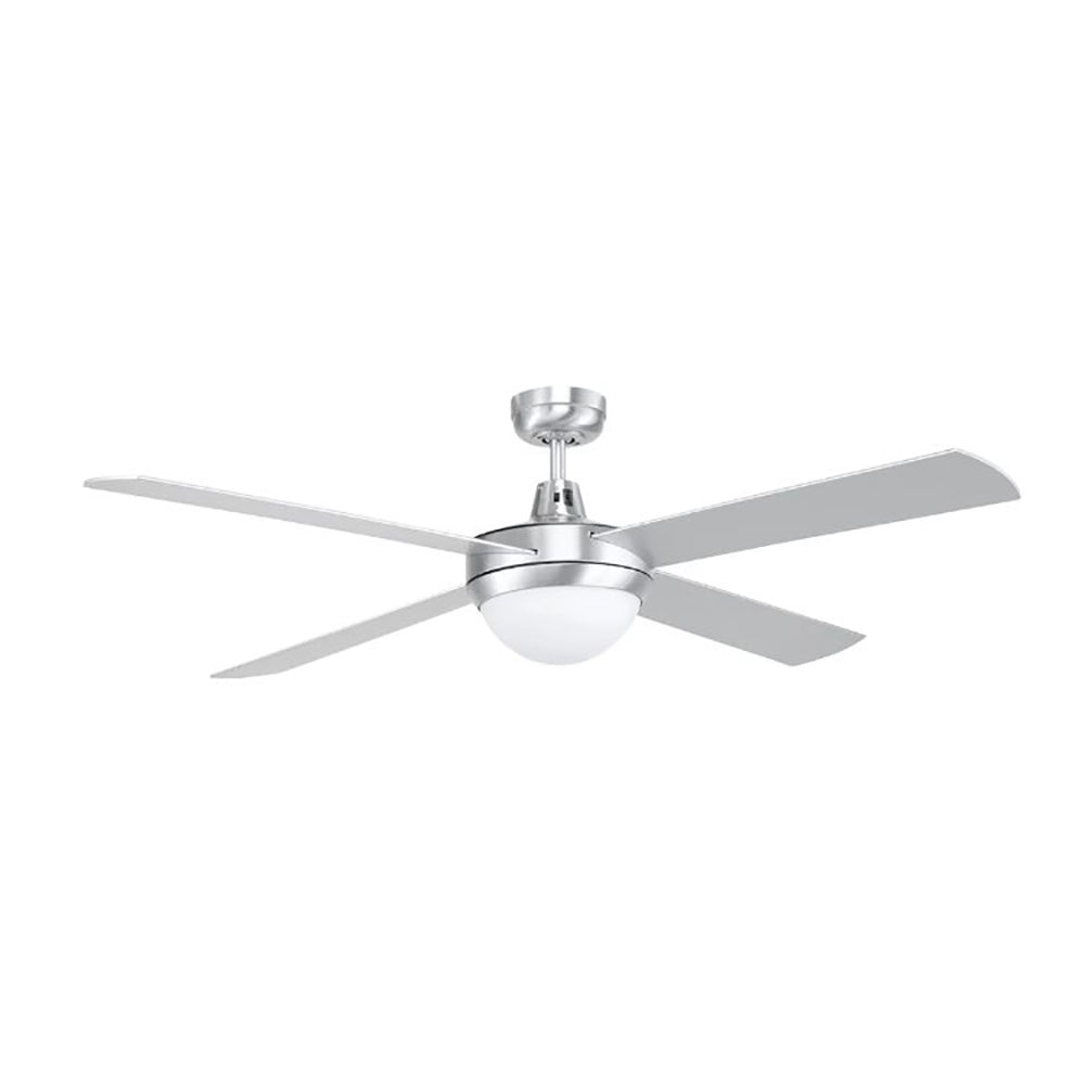 Tempest-II 52'' Ceiling Fan With 2xB22 Light-Brushed Aluminium With Silver Blades - 99988/13