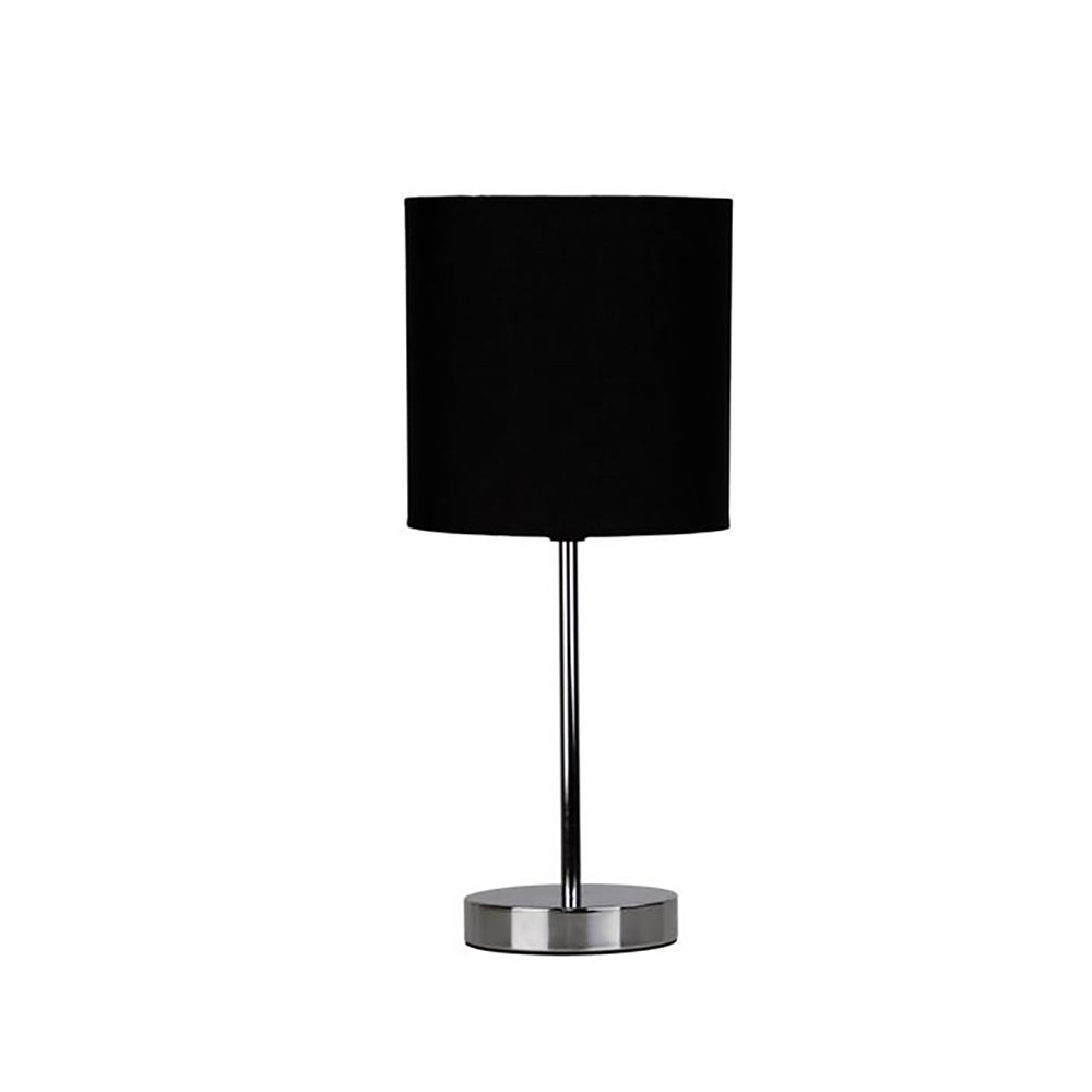 Buy Table Lamps Australia Zola Table Lamp Black Cotton Chrome Metal - OL90120BK