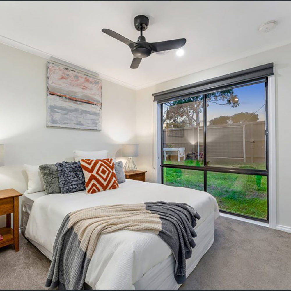 Buy AC Ceiling Fans Australia SPYDA AC Ceiling Fan 36" Black - SPY903NBL