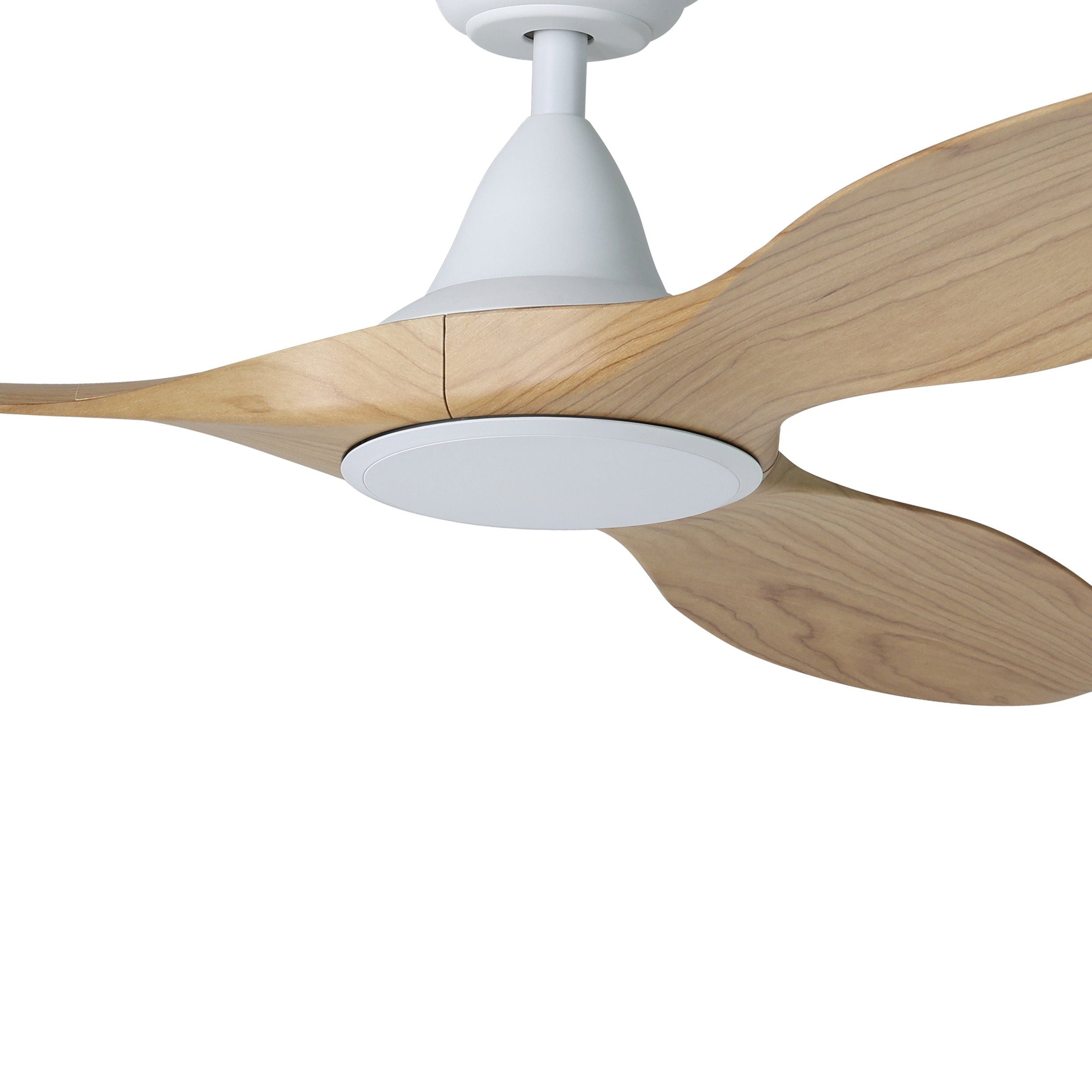 Noosa DC Ceiling Fan 60" Matte White & Blackbutt Blade With Remote - 20684916