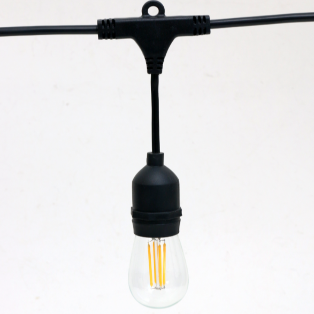 Buy Festoon Lights Australia Festoon 20 Lights L10000mm Black -  VBLFEST-10M-2700K