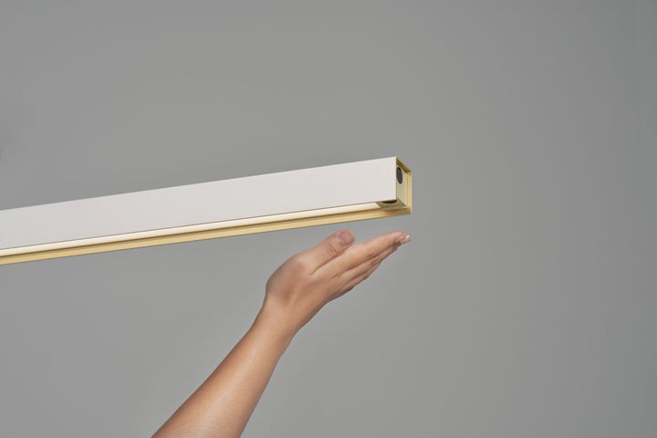 Square Linear LED Pendant Light 40W 4CCT White & Sand Gold - SE S/SQUARE/WHITE/SAND GOLD