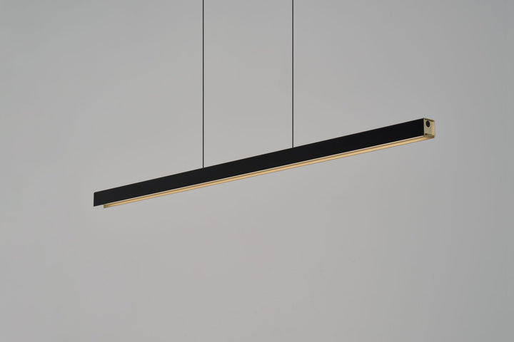 Square Linear LED Pendant Light 40W 4CCT Black & Sand Gold - SE S/SQUARE/BLACK/SAND GOLD