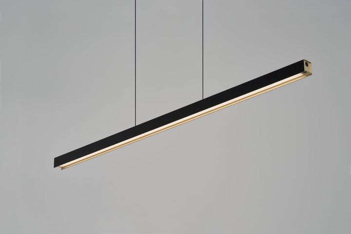 Square Linear LED Pendant Light 40W 4CCT Black & Sand Gold - SE S/SQUARE/BLACK/SAND GOLD