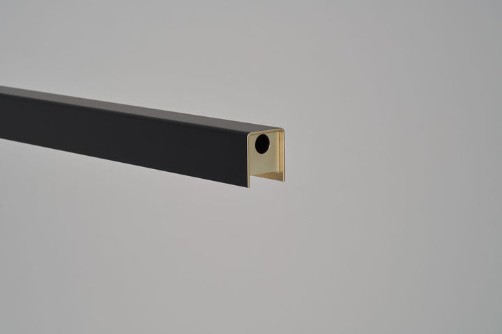 Square Linear LED Pendant Light 40W 4CCT Black & Sand Gold - SE S/SQUARE/BLACK/SAND GOLD