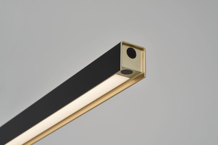 Square Linear LED Pendant Light 40W 4CCT Black & Sand Gold - SE S/SQUARE/BLACK/SAND GOLD