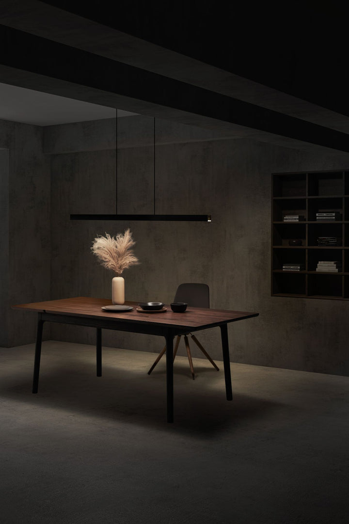 Square Linear LED Pendant Light 40W 4CCT Black & Sand Gold - SE S/SQUARE/BLACK/SAND GOLD