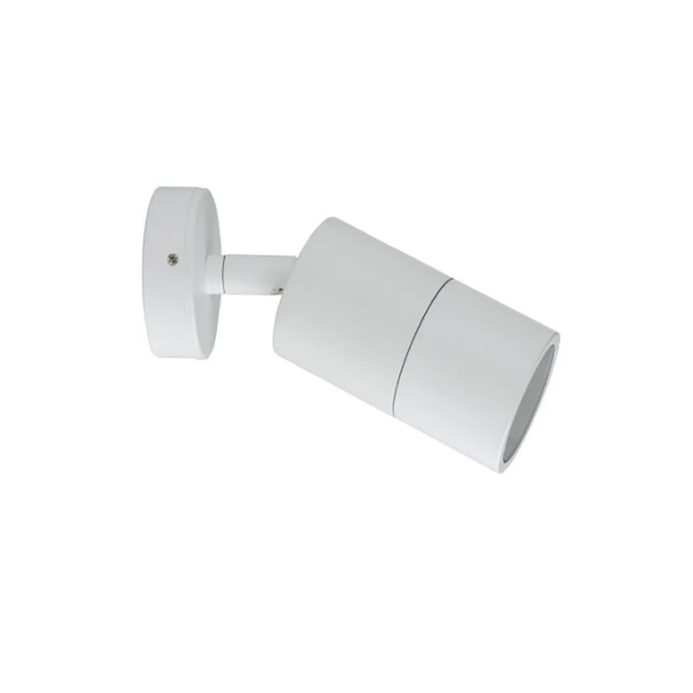 Exterior Spotlight Round Adjustable L123mm White Aluminium - 2123W