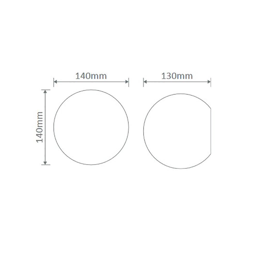Buy Wall Sconce Australia BF-2350 Round Wall Sconce W140mm White Ceramic - 11080