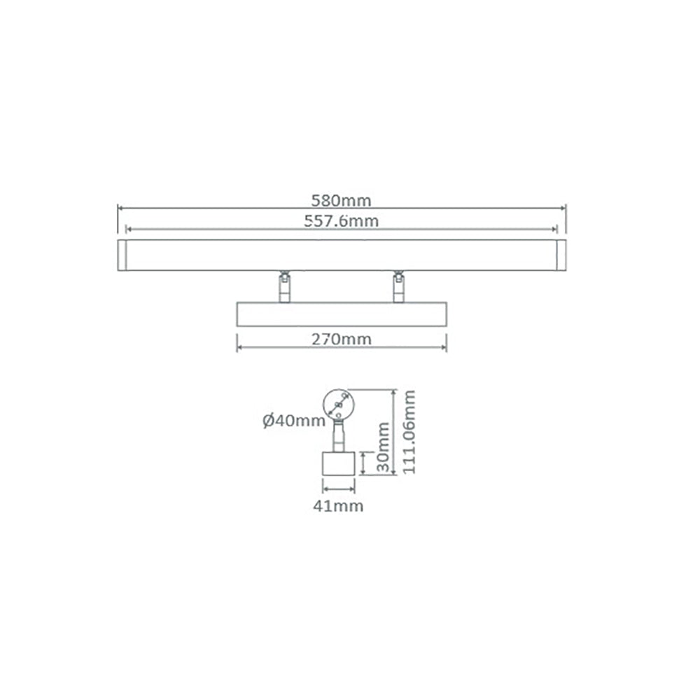 Buy Bathroom Vanity Lights Australia Mirror Bathroom Vanity Light 10W Satin Chrome Aluminium 3CCT - 12005