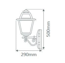 Buy Outdoor Wall Lanterns Australia Avignon Outdoor Wall Lantern Up Bracket H500mm White Aluminium - 15199