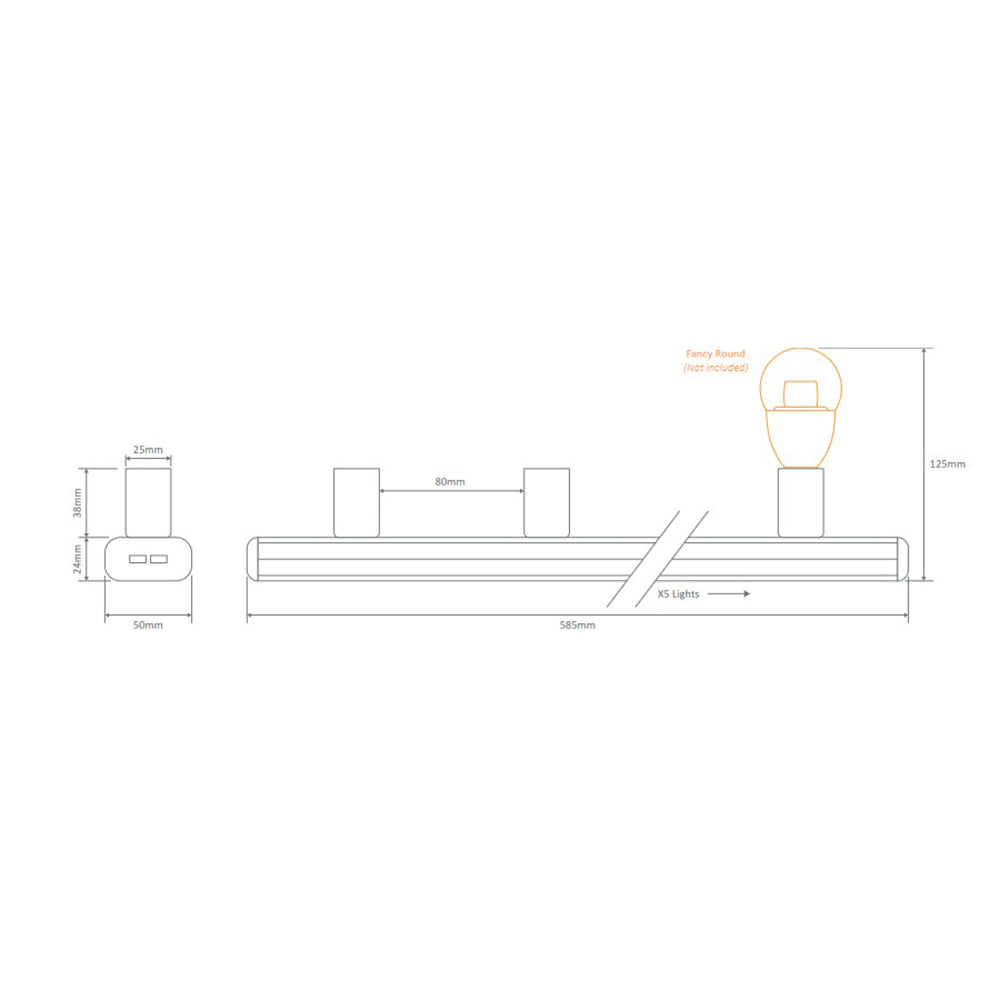 Buy Bathroom Vanity Lights Australia Hollywood Bathroom Vanity 5 Lights Black Aluminium - 16327