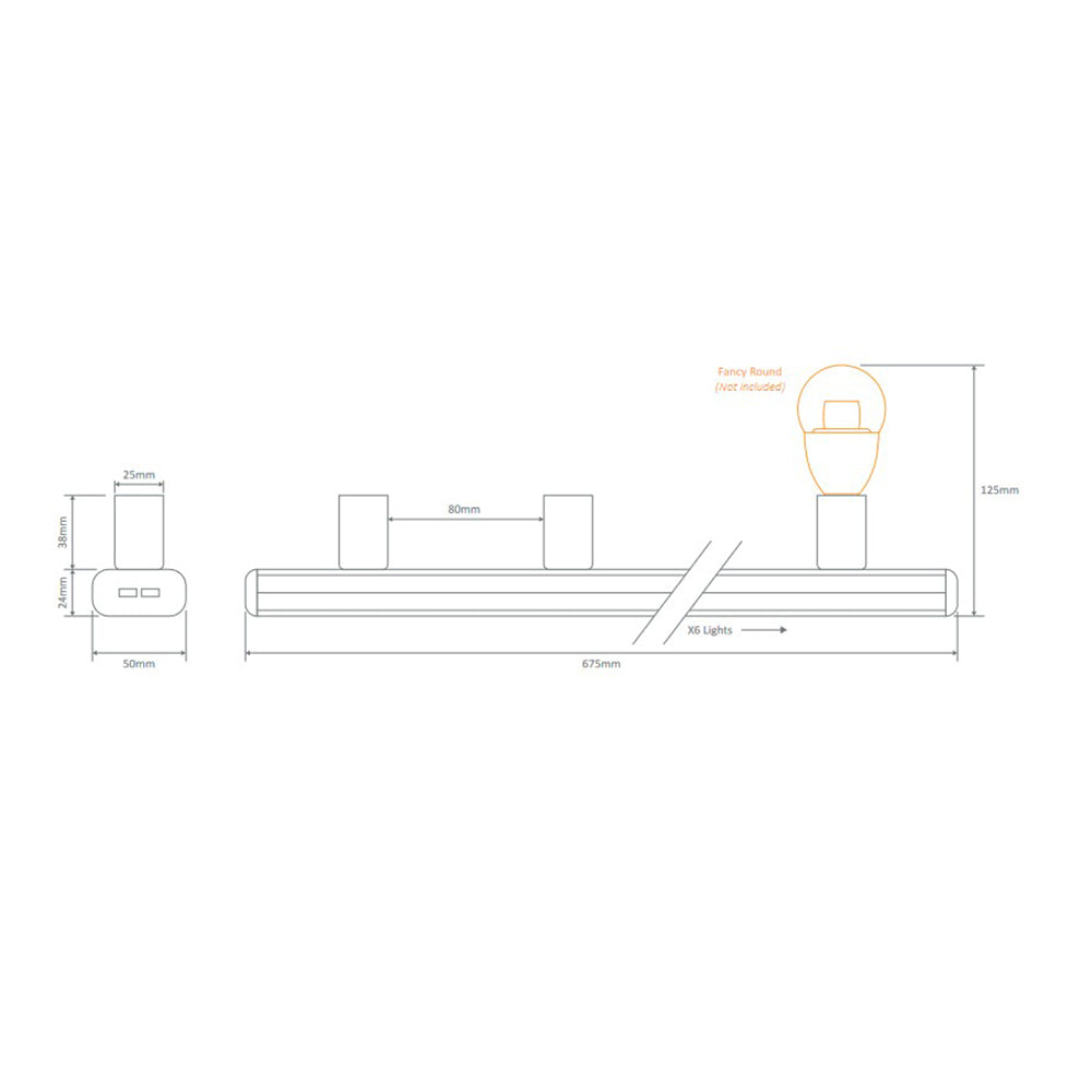 Buy Bathroom Vanity Lights Australia Hollywood Bathroom Vanity 6 Lights Black Aluminium - 16336