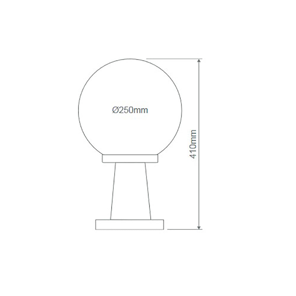 Buy Pillar & Pedestal Lights Australia Polymount Pillar & Pedestal Light W250mm Opal Polycarbonate - 18609