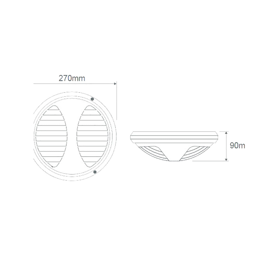 Buy Outdoor Close To Ceiling Lights Australia Polyslim Outdoor Close To Ceiling Light Black Polycarbonate - 18631