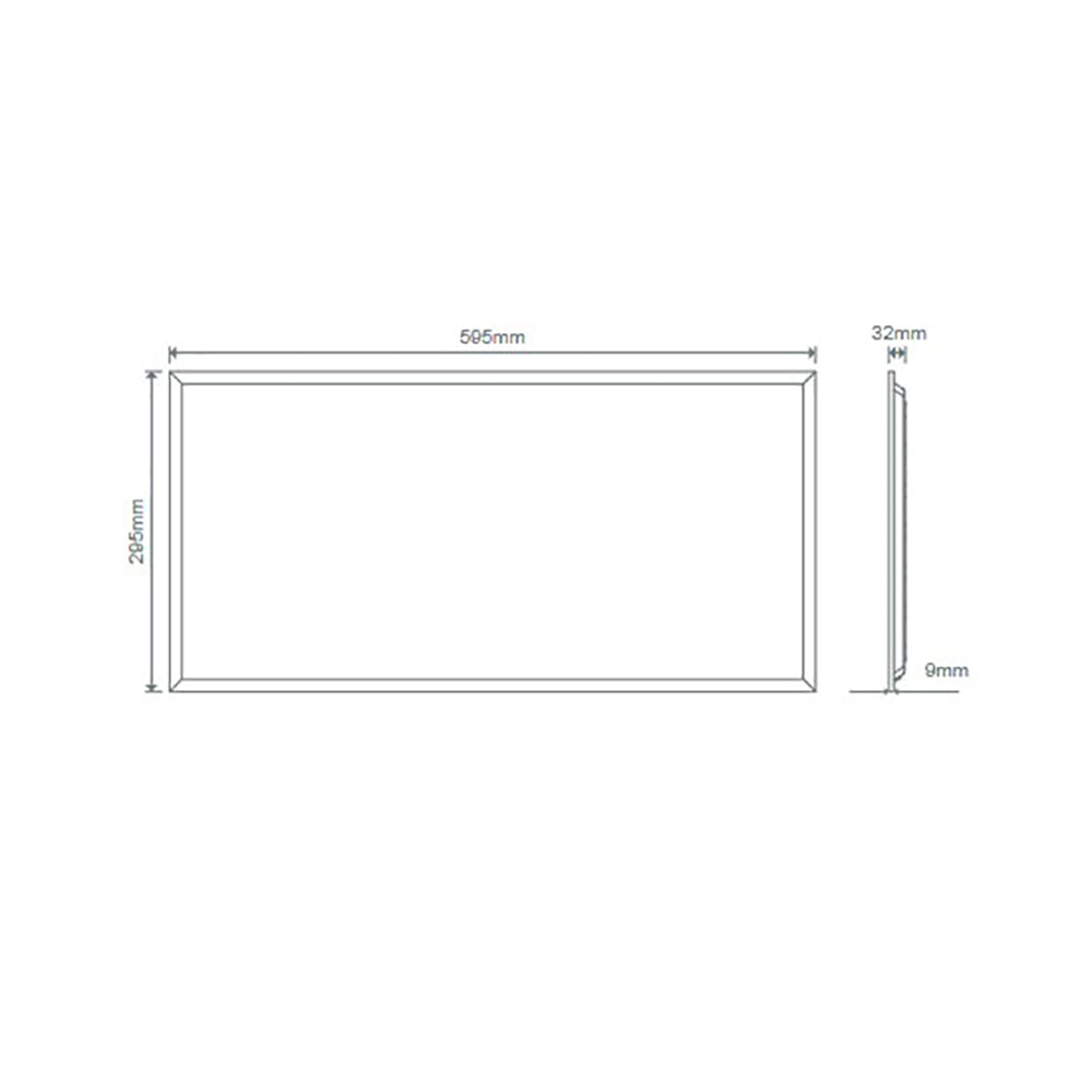 Rectangular Panel Frame W295mm White - 19325