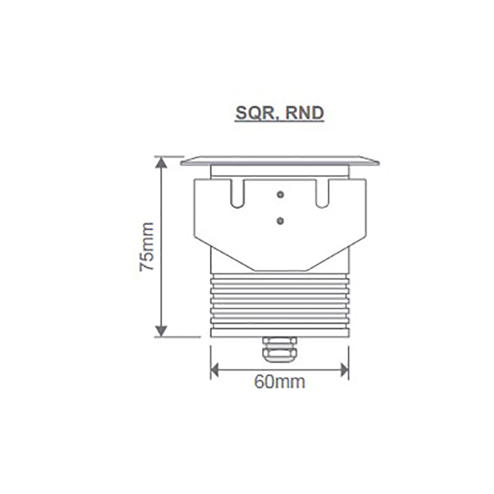Buy Inground Lights Australia Deka Inground Light 12V Black Aluminium 5000K - 19459