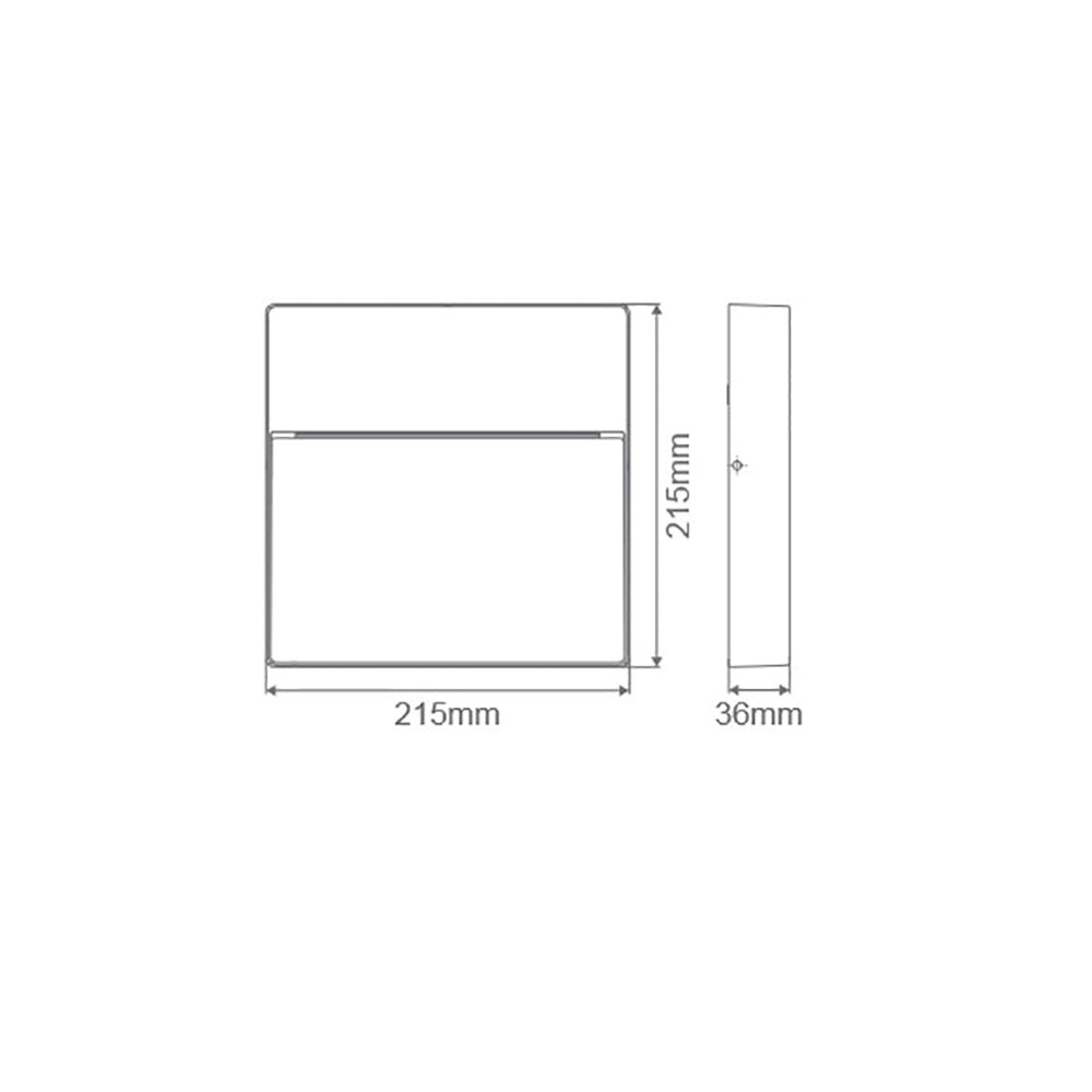 Buy Outdoor Step Lights Australia Zeke Square Outdoor Step Light Silver Aluminium 5000K - 19491