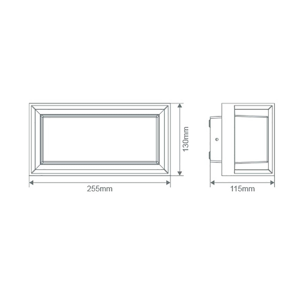 Buy Exterior Wall Lights Australia Como Exterior Wall Light Black  Aluminium 5000K - 19883