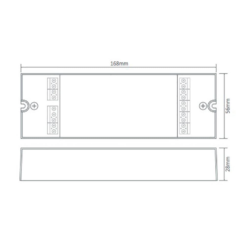 Buy Strip Light Controllers Australia Chameleon Strip Light Controller RGBW Data Repeater Black Plastic - 20114