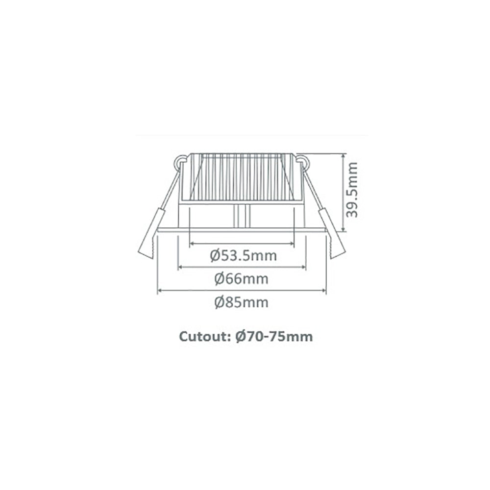 Buy Recessed Downlights Australia Deco Round Recessed Downlight 8W White Aluminium 5700K - 20511