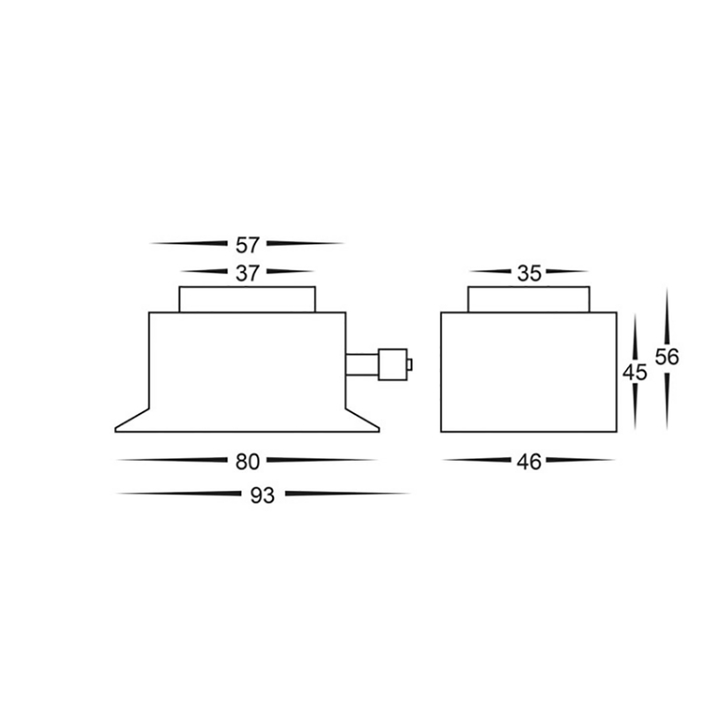 Buy LED Drivers Australia DIY Deck Light LED Driver W46mm Black Plastic - HV2826-D-12W